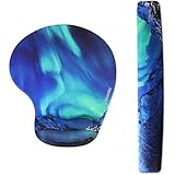 Mauspad und Tastatur Handgelenkstütze Set, Lizimandu Handgelenk Rest Unterstützung Ergonomische Handgelenkpolsterträger Gedächtnisschaum für Computer und Laptop - Mauspad und Tastatur-Pad(Nächstes Licht/Nightern Lightn)