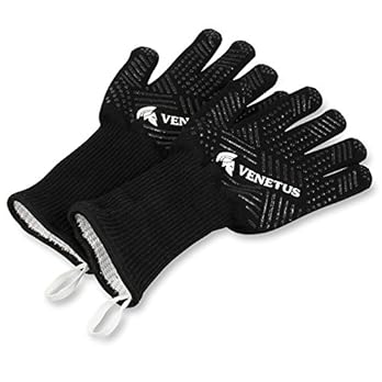 Venetus Bbq Grillhandschuhe Hitzebestndig Bis 500 C 1 Paar Extra Lange Feuerfeste Ofenhandschuhe Und Topfhandschuhe Fr Die Kche 36 Cm