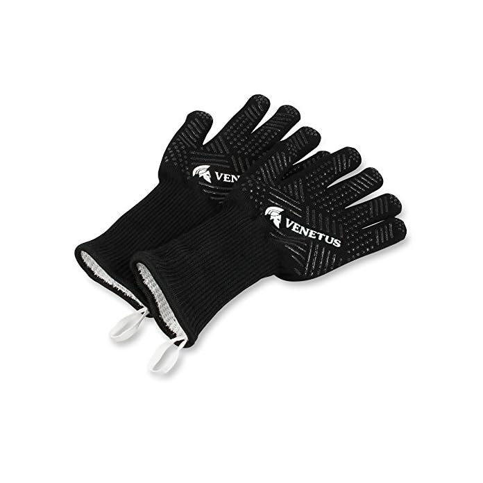 Venetus Bbq Grillhandschuhe Hitzebestndig Bis 500 C 1 Paar Extra Lange Feuerfeste Ofenhandschuhe Und Topfhandschuhe Fr Die Kche 36 Cm