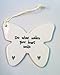 Produktbild Keramik hängend Schmetterling "Do what makes your heart smile" von East Of India