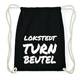 lokstedt plz 100% Baumwolle JOllify LOKSTEDT Hipster Turnbeutel Tasche Rucksack aus Baumwolle - Farbe: schwarz - Design: Turnbeutel - Farbe: schwarz