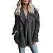 Produktbild Wintermantel Sannysis Damen Warme Plüschmantel Elegant Winterpullover Outdoorjacke Lose Strickjacke Lamm Samtmantel Parkajacke Steppjacke Outwear