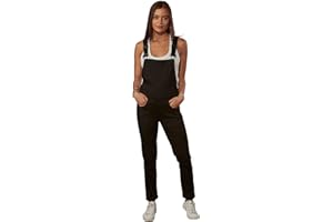Wash Clothing Company Kate Salopette à bretelles coupe skinny pour femme Noir