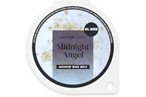 SASSY SCENTS Sassy Shop Wax - Scented Wax Melt, Midnight Angel - Organic Soy Blend Wax Melts - Luxurious, Long-Lasting Fragrances for Any Living Space - Vegan Friendly, XL Size 70g