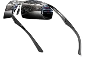 Tarent Sonnenbrille Herren polarisiert mit Hochwertiger Al+Mg Metallrahmen, Fahrradbrille Sportbrille Fahrer Brille für Wandern Motorradfahren Golfen und Fischen