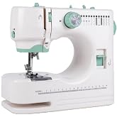 Portable Sewing Machine 12 Stitches 2 Speeds LED Pedal Beginners | 12 Stitches, 6 Presser Foot, 9 Tensions, Double Needle, LE