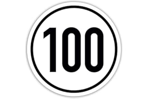 ‎KAVARO 100 kmh Aufkleber für Hänger, Wohnwagen, usw. [20cm] nach Din 1451