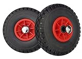 sackkarrenreifen 3.00-4 2 x PU Rad/Ersatzrad für Bollerwagen und Sackkarre mit Rollenlager/Kugellager