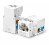 10 adet RJ45 Keystone Jack | CAT5/CAT6 Uyumlu | UTP Ağ Terminali | Krone Tipi Bağlantı