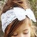 Sanwood Kids Baby Girl Lace Bowknot Headband Headwear (White)