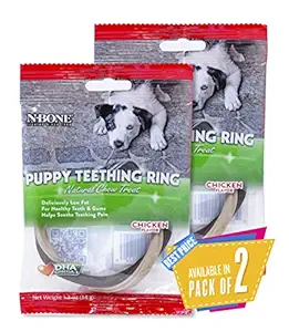 Twistix N-Bone Puppy Teething Ring Chicken Flavor, Pack of 2