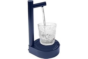 EACHBID Dispensador de Agua, Fuente de Agua Fria Base de Soporte, Bomba de Botella de Agua, Automática Carga USB para Botella Universal,Camping,Escuela,Oficina,Outdoor (Dark Blue)