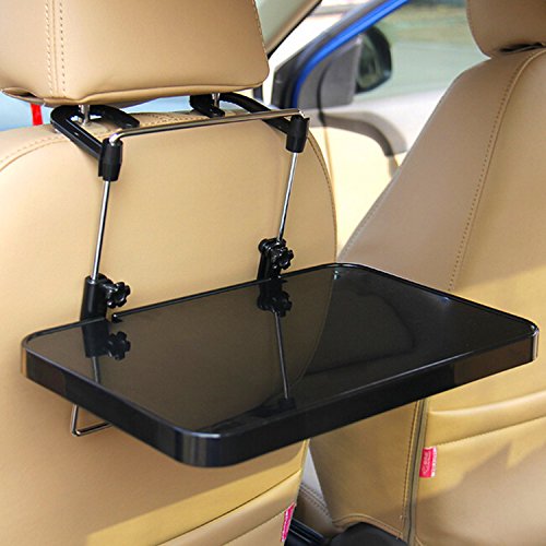 Saflyse Multifunktion Auto Laptop Klapptisch Tischhalterung Autohalter mit Schublade für Auto Rücksitz Kopfstütze und Lenker - 5