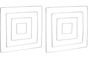 PATIKIL Drömfångare Ringar Set, 2 Set 4 Storlekar Metall Fyrkantig Form Makramé Krans Blommig Ring För Hem Gör-Det-Själv Hant