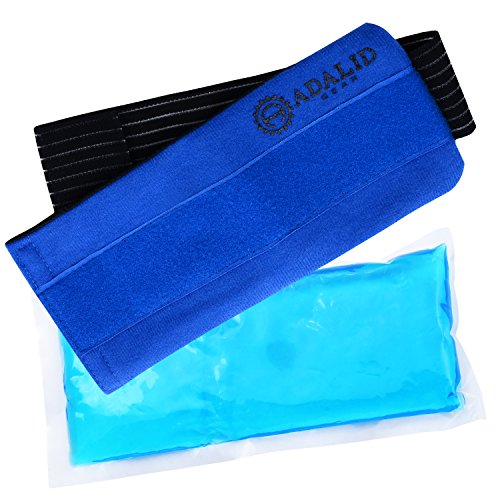 Pain Relief Ice Pack with Wrap for Hot & Cold Therapy - New & Improved Flexible Gel Pack to Treat Sports Injuries & Aches : Microwavable + Reusable (Medium-Sized Wrap, 23" - Ideal for Small Body Parts or Limbs Only) ...