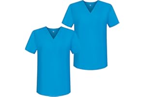 MISEMIYA - Pack 2 szt - Kokaca sanitarna Unisex mundury sanitarne Mundury Sanitarne MEDYCZNE - Ref.817 x 2, Celeste 68, XL