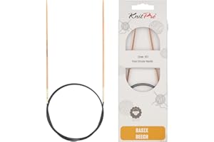 KNITPRO Knit Pro Basix-Agujas de Tejer Circulares: 80 cm x 2 mm, Madera de Abedul, Multicolor, 80 x 0.2 x 0.2 cm