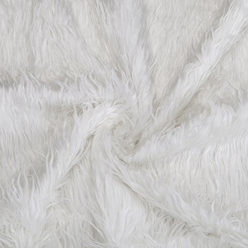 Neotrims Kunstfell Stoff, Furry Schaf Wolle, Fotografie, Fat Squares. Für die Fotografie Crafts & Apparel. 15 tolle dezente, natur & Bright Farben. Ganze Verkauf Preis, 5. Off-White, 1 Meter