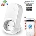 Produktbild Intelligente Steckdose,Dootoper Smart Steckdose Wlan Steckdose Wlan Smart Plug Kompatibel mit Amazon Alexa Google Home Steckdose App Steuerung mit Timing-Funktion für IOS / Android, funktioniert mit Amazon Alexa [Echo, Echo Dot]& Google Home, Steuern Geräte von überall und jederzeit,