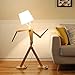 Produktbild Nordic Holz Stehleuchte Kreative Menschliche Geformte Stehlampe Romantische Wohnzimmer Lampe Schlafzimmer Stehleuchte, Hohe 110cm E27 (Nicht enthalten) (Weiß)