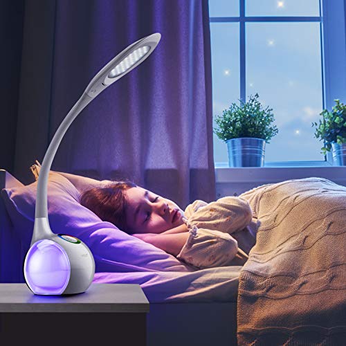 WILIT® HZ T3 5W dimmbare LED Schreibtischlampe/Atmosphärenlampe mit Schwanenhals und Touchfeld für Farblicht und 3 Helligkeitsstufen, weiß - 3