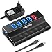 Produktbild Ueznirn USB Hub Aktiv USB 3.0 Hub mit Netzteil Aluminium 4 Port USB Verteiler + 1 Intelligenter Ladeanschluss mit 5V/3A Power Adapter