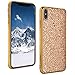 Produktbild iPhone XS Max Hülle Liquid, Bling Shiny Glitzer Case Design Fischschuppe Flex Silikon Handyhülle Tasche Silikon Bumper Backcover Glänzend Bling Schale Beschützer Haut Case für iPhone XS Max Gold