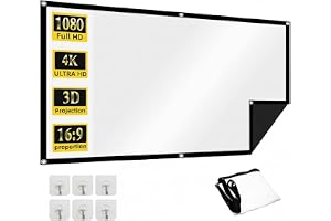 XTECTORVIEW Upgraded 120 inch Projector Screen, (9 Ft (W) x 5 Ft (H) 16:9 | 4K HD Portable Video Projector Screen Foldable Anti-Crease Indoor Outdoor Projection Screen for Home, Office, Classroom