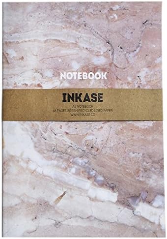 Inkase SQ1238420 A6 Lined Blush Marble Notebook