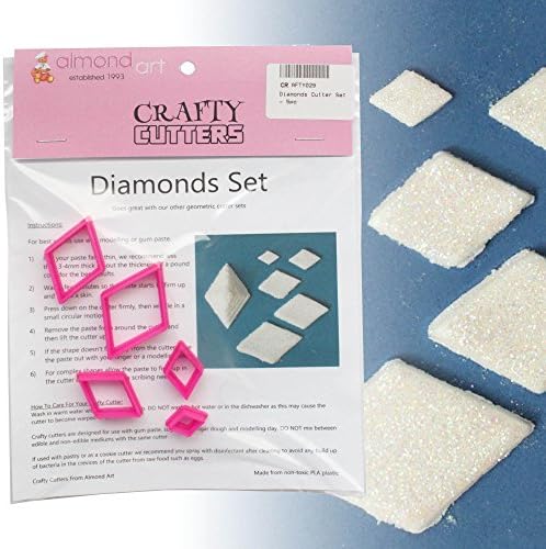 Diamonds Cutter Set - 5pc - Cake Decoration & Cupcake Topper Cutters