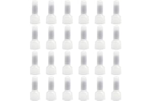 Hocansen 100 Pezzi Terminale con Cappuccio a Crimpare per Filo Chiuso Nylon Cablaggio Crimpatura Tappo Connettori Crimp con Cappucci Terminali Chiusi (CE2)