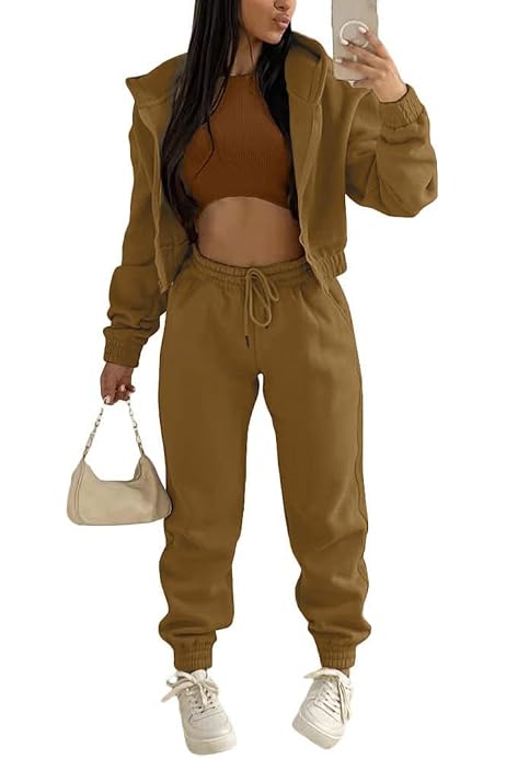Zweiteiliger Damen-Jogginganzug, Hoodie Mit Kapuze & Jogginghose – Ultraweich, Viele Farben