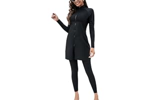 oneforus Modest Muslim Bademode Frauen 3 Stück Set Muslimischen Badeanzug Islamischer Badeanzug Volle Abdeckung Surfen Burkini Beachwear