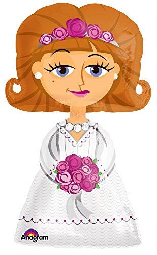 Riesiges Folienballon-Set * BRAUTPAAR * als Geschenk zur Hochzeit // SUPERSHAPE – AIRWALKER // Folien Ballon Helium Deko Ballongas Vermählung Bräutigam Braut - 2