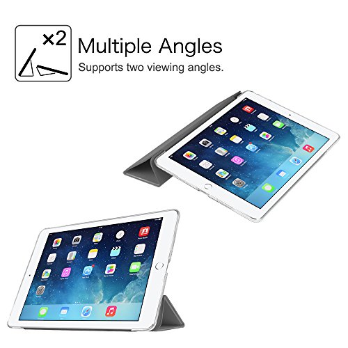 Fintie iPad Air 2 Hülle Case – Ultra Slim Superleicht Schutzhülle mit Lichtdurchlässig Rückseite Abdeckung Smart Cover Tasche mit Auto Schlaf / Wach und Standfunktion für Apple iPad Air 2 / iPad 6, Himmelgrau - 7