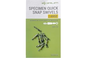 Preston Korum Specimen Quick Snap Swivels Large 10pcs Fishing Terminal Tackle
