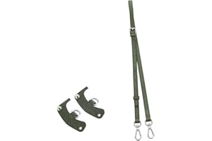 Chispee Leather Shoulder Strap Set for Crossbody Bag - Purse Strap Extender and Replacement (Dark Green)