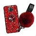 Produktbild Homikon Silikon Hülle Glänzend Bling Glitzer Schutzhülle Glitzer Diamant Ständer Stoßdämpfend PC Rückschale TPU Silikon Bumper Handyhülle Tasche Case Kompatibel mit Huawei Mate 20 Pro - Rot