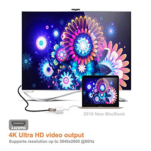 Typ C USB 3.0 Hub mit Ladeanschluss ZEDELA&HDMI Port/Typ-C Port&USB 3.0 Port für Windows 7/8/10, Macbook OS 10.8 oder weitere Versionen, Chrome OS (Silber)+1.5M HDMI Cable - 5