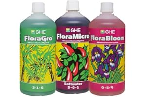 GROWSHOPS Pack engrais Flora Serie 1L - Hard Water