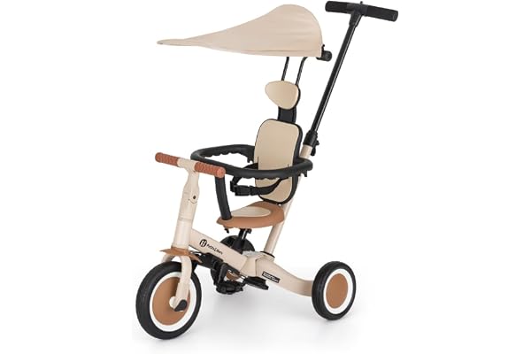 Petite&Mars Turbo 5-i-1 skalbar trehjuling – justerbar multifunktionell babycykel, 1,5–5 år