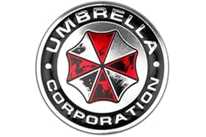 WWFAN 2 STÜCKE Auto Styling 3D Aluminiumlegierung Umbrella Corporation Auto Aufkleber Aufkleber Emblem Dekorationen Abzeichen Auto Zubehör (Color Name : White)