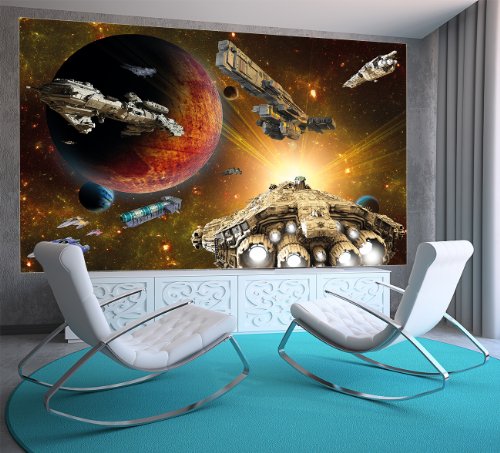 Poster Galaxy Adventure Wandbild Dekoration Raumfahrt-Mission space-shuttle science-fiction Raumschiff Weltraum All Stern | Wandposter Fotoposter Wanddeko Wandgestaltung by GREAT ART (140 x 100 cm) - 7