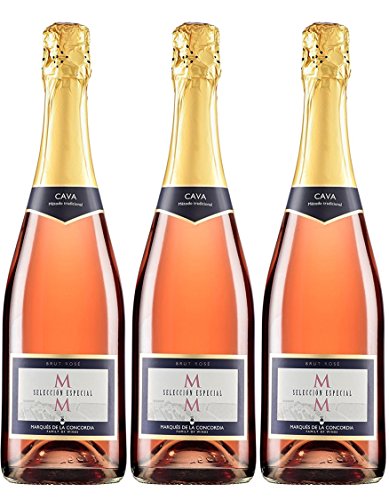 Marqués de la Concordia MM Selección Especial Rosé Cava - 3 botellas x 750 ml - Total: 2250 ml