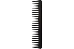 TONGTLETECH Wide Tooth Comb - a Professional Carbon Fibre Anti-static Detangler Hair Comb, Heat Resistant Wide Comb Detangling Comb for long wet hair curly hair comb Black