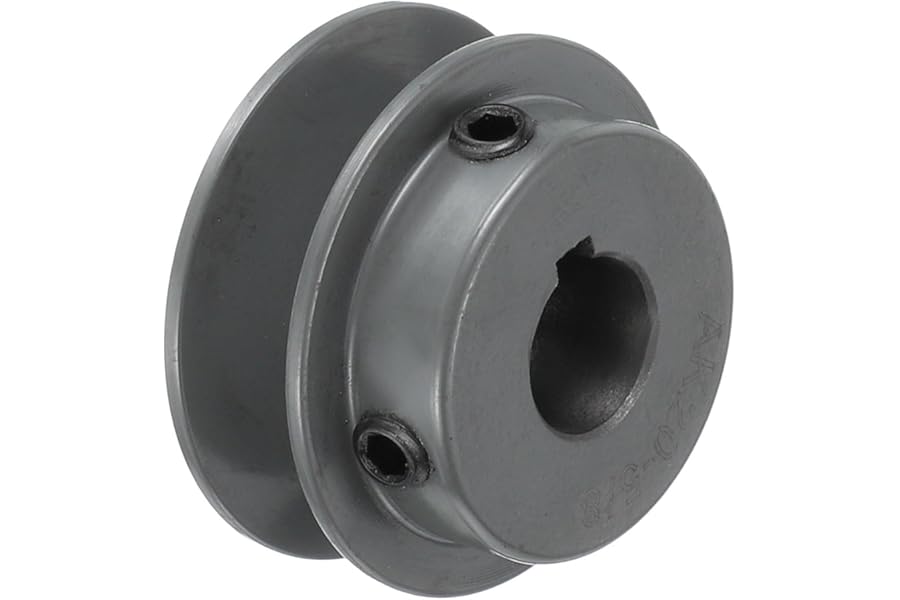 sourcing map AK20-5/8 V-Belt Sheave 5/8"Bore 2"OD Single Groove Web Sheave Bored-to-Size Sheave, Cast Iron, Belt Section for 4L or A Belt