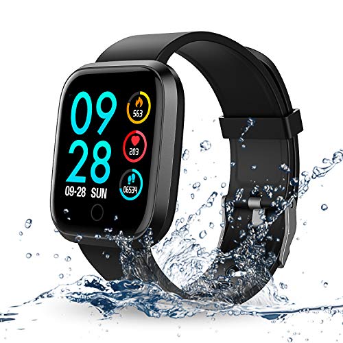 Reloj Inteligente, RIVERSONG Smartwatch Pulsera Inteligente con Pulsómetro Pulsera Actividad Impermeable Reloj Deportivo con Multiples Modos de Deporte Compatible con Moviles Android iOS
