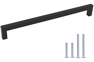 LONTAN 15 Pezzi Maniglie per Mobili da Cucina 228mm Maniglie Cassetti Maniglie Armadio Maniglie Cucina Maniglie Armadio Cameretta Maniglie per Armadi e Mobili Maniglia Nera in Acciaio Inossidabile