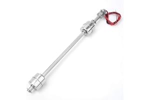 Aigend Sensore di Livello dell'Acqua, Sensore di Livello del Liquido in Acciaio Inossidabile a Doppia Sfera Galleggiante Sensore di Livello dell'Acqua Verticale per Acquari (Corpo Galleggiante 250mm)