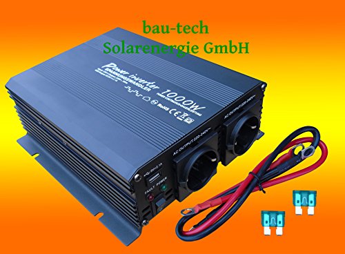 Spannungswandler Solartronics 12V / 1000/2000Watt modifizierter Sinus von bau-tech Solarenergie